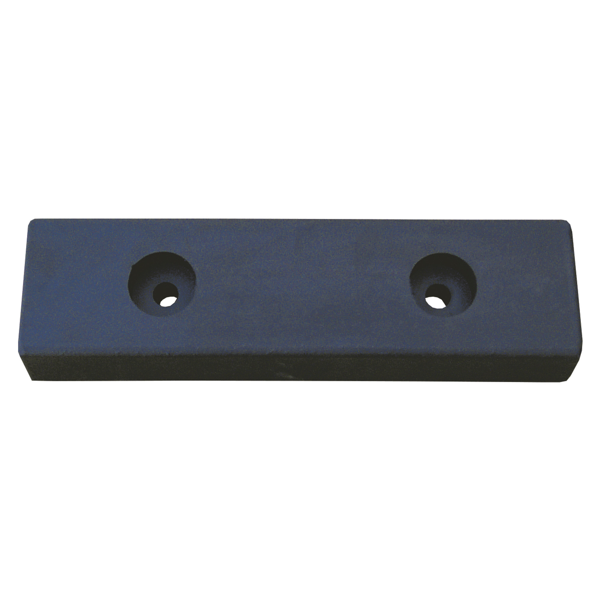 Vestil Molded Rubber Bumper - 16in. x 5in. x 2in., Rectangular, Pre-Drilled Mounting Holes, Model# B-516